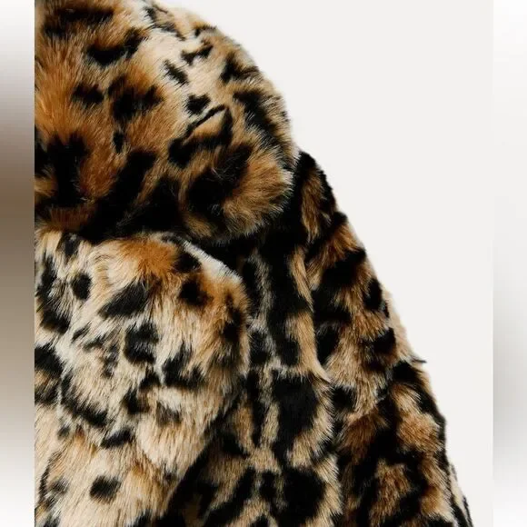 Zara faux fur animal print coat - Picture 7 of 8